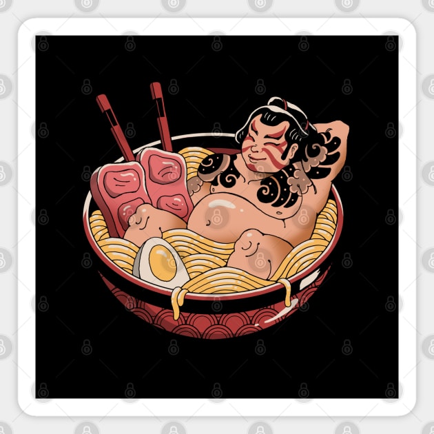 Sumo Ramen Magnet by Vincent Trinidad Art